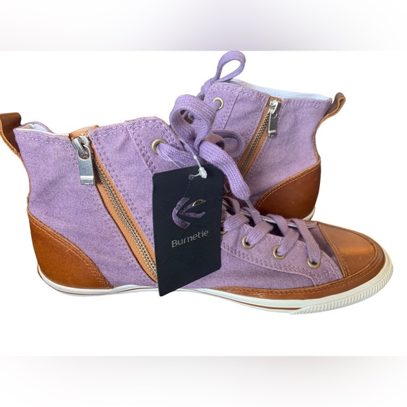 NWT Burnetie High Top Vintage Zipper Sneakers - Picture 8 of 14